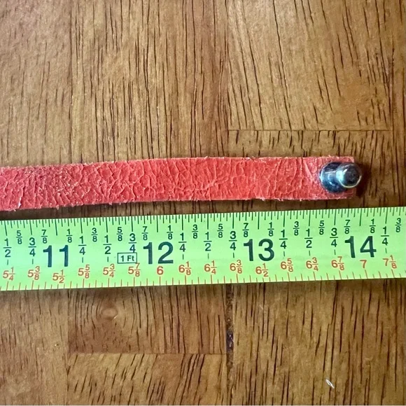 Tracey Tanner orange leather double wrap bracelet - Picture 4 of 5